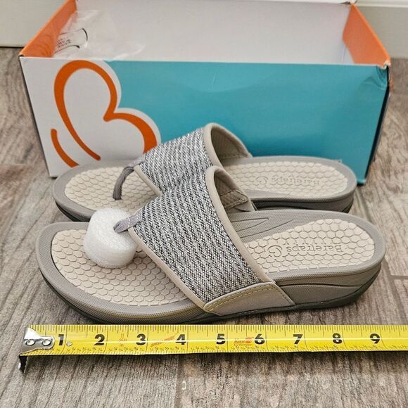 BareTraps Silver Sequins Open Toe Sandals Size 6.5 - Picture 12 of 13